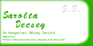 sarolta decsey business card